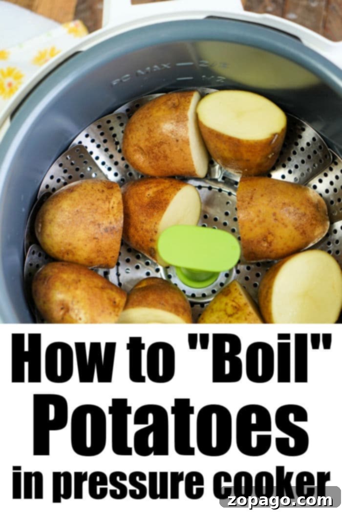Easy Instant Pot Potatoes 4 instant pot boiled potatoes ready for mashing or serving
