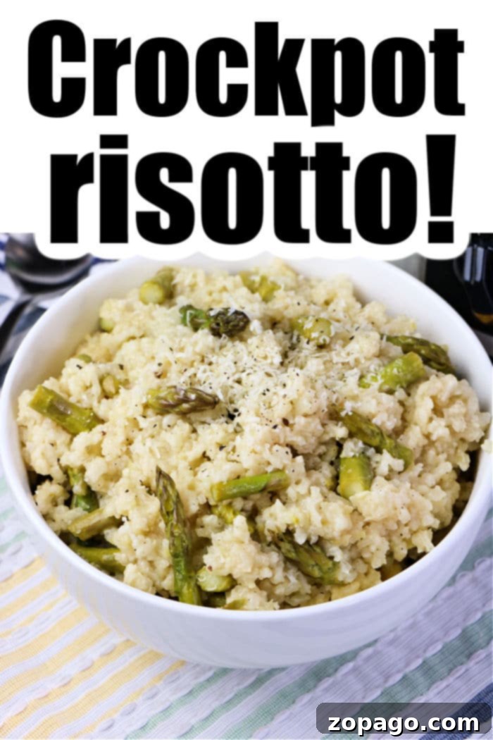 Slow Cooker Risotto Perfection 7 A bowl of freshly made slow cooker risotto, ready to be served and enjoyed