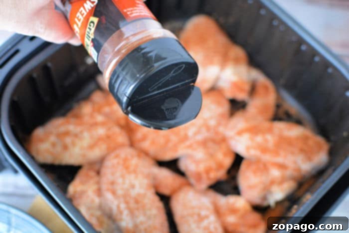 Crispy Air Fryer Whole Chicken Wings 5 Selection of various dry rubs and seasonings for chicken wings.