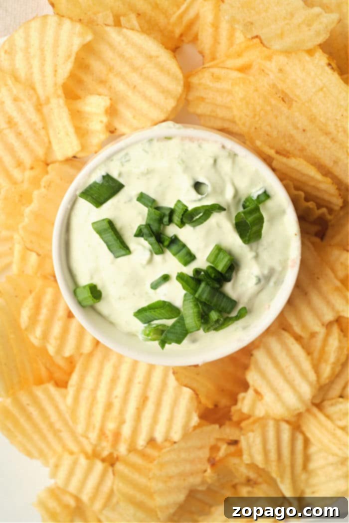 Homemade Lawsons Chip Dip 2 Lawson's Chip Dip, a bowl of creamy dip with chips around it.