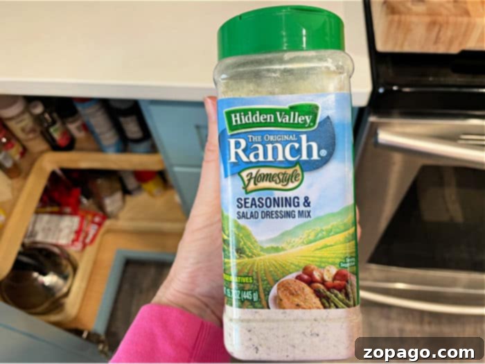 Homemade Lawsons Chip Dip 3 Ranch seasoning mix in a bowl.