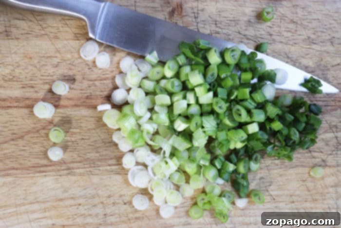 Homemade Lawsons Chip Dip 4 Fresh green onions, finely chopped, for garnishing the dip.