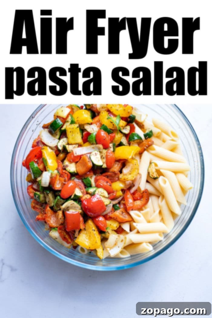 Crispy Mediterranean Air Fryer Vegetables 8 A colorful bowl of air fryer Mediterranean vegetables, showcasing the variety of ingredients and inviting textures.