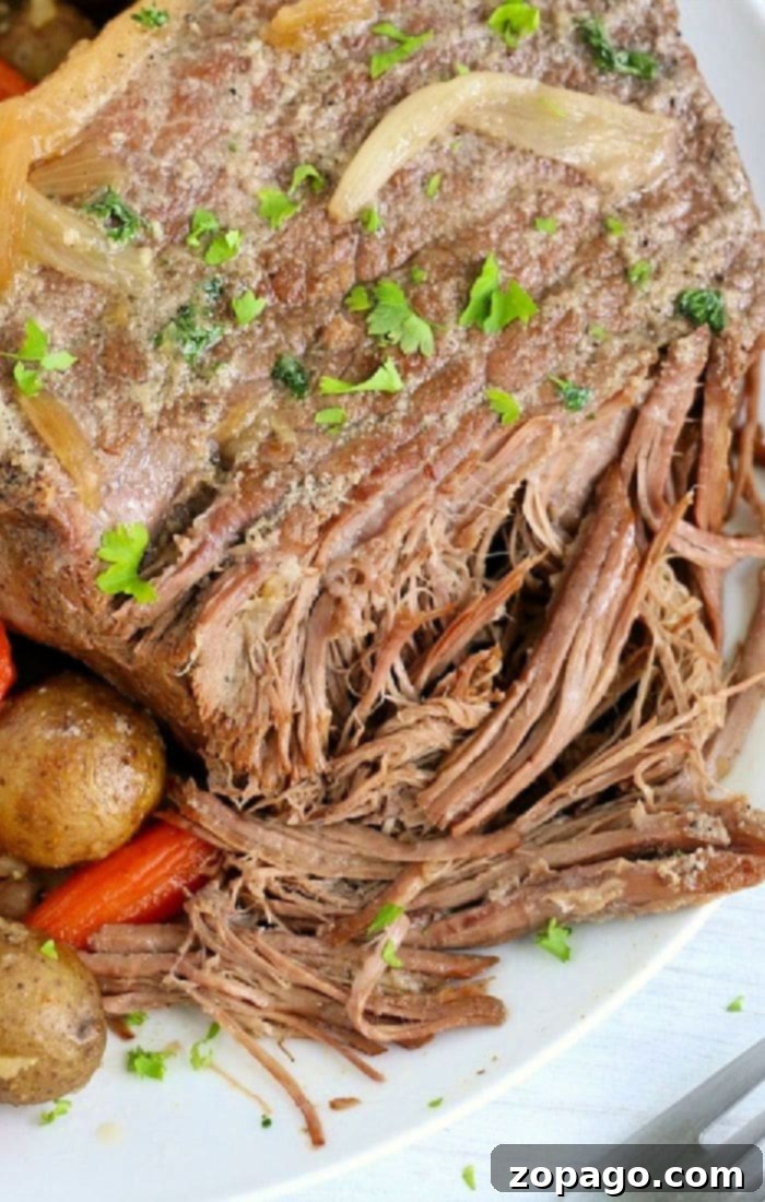 Ninja Foodi roast beef, perfectly cooked with a crispy exterior and tender interior