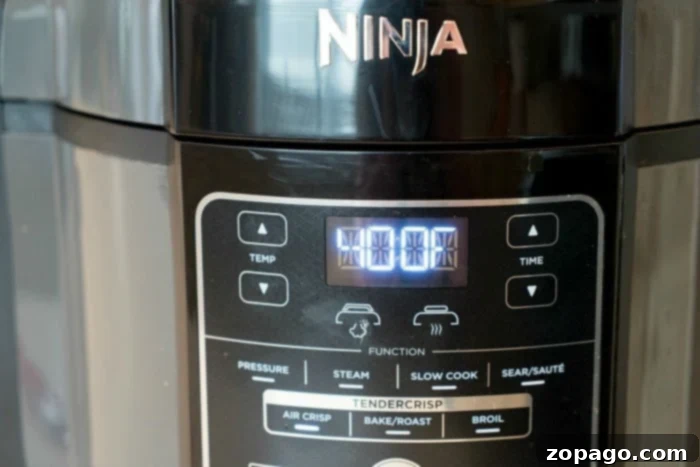 Delicious Ninja Foodi Pork Creations 3 Ninja Foodi multi-cooker with its two lids, highlighting its versatility for pressure cooking and air frying.