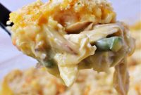 Chicken Pot Pie Topped with Cheddar Bay Biscuits